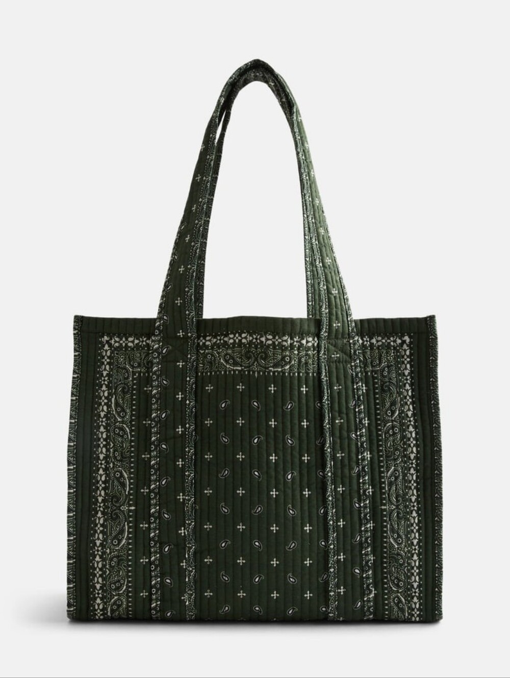 Green Quilted Bandana Tote Bag